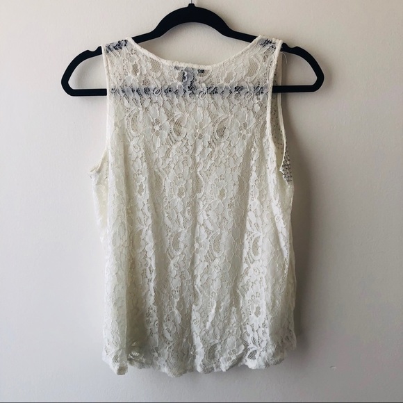 ๐ 4/$25! Forever 21 Lace and Bead Sheer Tank Top - Picture 6 of 6